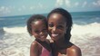 © Erna yuliyanti - Happy Mother and Daughter at the Beach