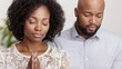 © BOJOShop - Couple Praying Together  Hopeful Love  Faith  Spirituality  African American  Portrait