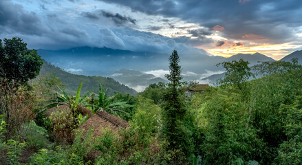 Poster - Community tourism - Nam Hong village is one of the attractive destinations. This is a place with beautiful natural landscapes, where mountains and forests meet and terraced fields meet.