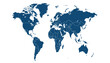 © Pavel - World map. Blue modern vector map. Silhouette map