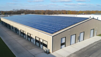 Wall Mural - business solar panel installation, providing solar power solutions for companies looking to decrease