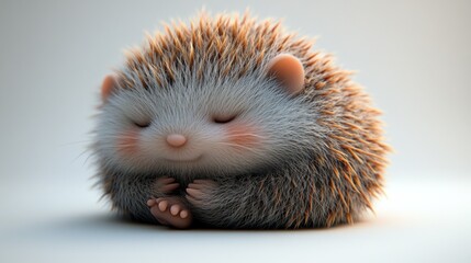 Canvas Print - Cute Hedgehog Snoozing