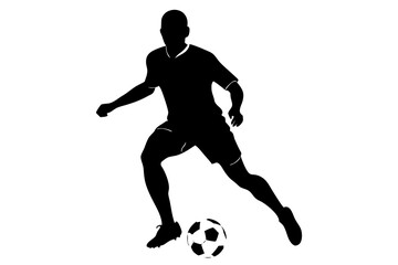 Soccer Player | vector silhouette illustration on white background