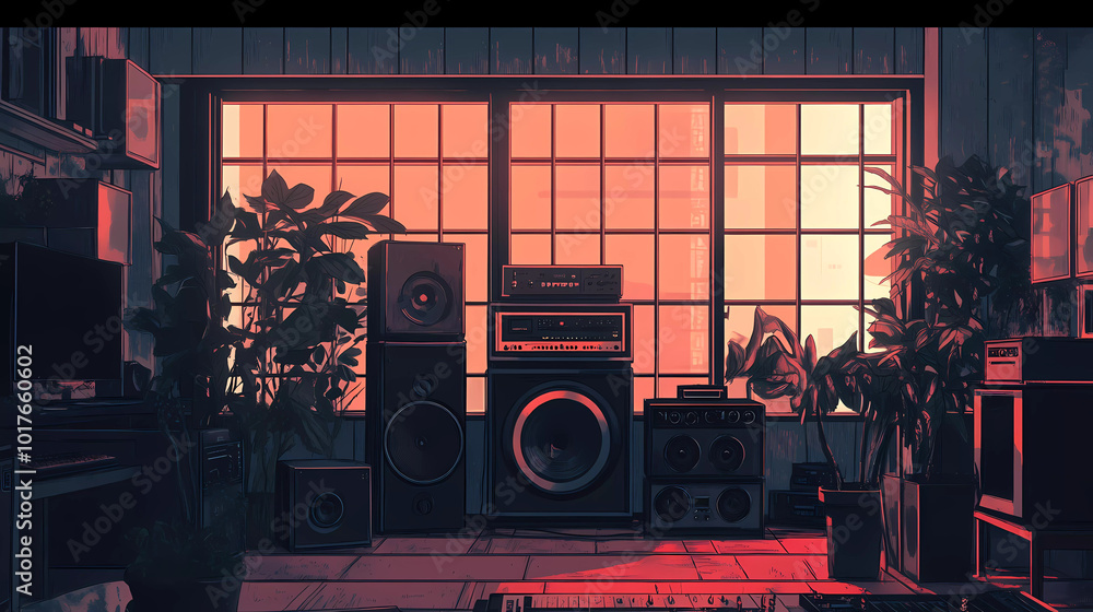 Lo Fi Riverside Background Lo-Fi music picture The background that goes well with the lo-fi music ...