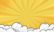 © Asta Desain - abstract vintage comic background with cloud on yellow