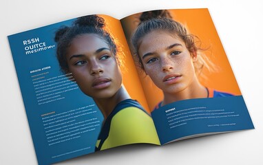 Brochure Design with Youthful Portraits