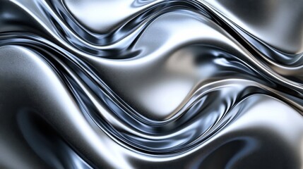 Abstract Metallic Waves with Reflective Surface