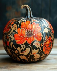 Poster - pumpkin decoration for holiday celebrations