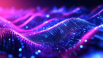 Digital background for tech, AI, data, audio, graphics, and more