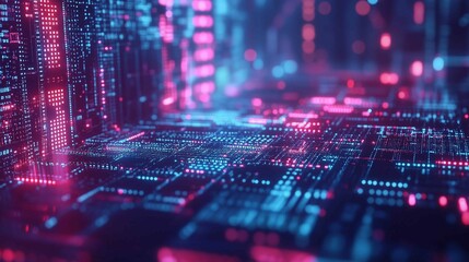 Digital background for tech, AI, data, audio, graphics, and more