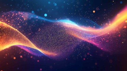 Digital background for tech, AI, data, audio, graphics, and more