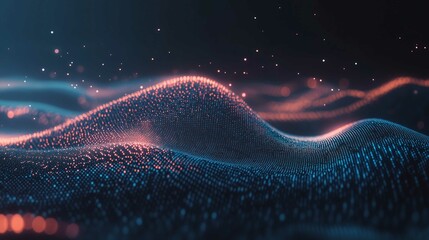 Digital background for tech, AI, data, audio, graphics, and more