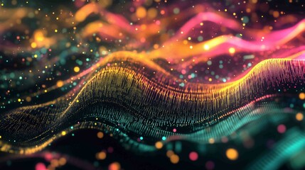 Digital background for tech, AI, data, audio, graphics, and more