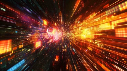 Wall Mural - digital abstract background. can be used in the description of network abilities, technological proc