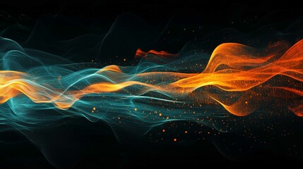Wall Mural - digital abstract background. can be used in the description of network abilities, technological proc
