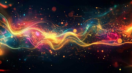 Wall Mural - digital abstract background. can be used in the description of network abilities, technological proc