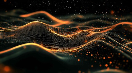 Wall Mural - digital abstract background. can be used in the description of network abilities, technological proc