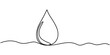 © Line emotion - continuous line of water.one line drawing of water drop.simple water line vector illustration, Single continuous line drawing circle made of water splashes. Ring closeup of fresh and clear splash.