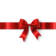 vibrant red holiday ribbon with beautiful bow, perfect for festive decorations and gift wrapping. This elegant ribbon adds cheerful touch to any celebration