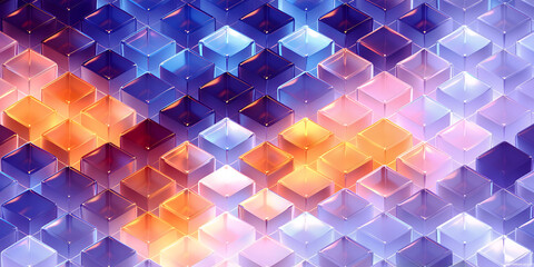 Abstract background with colorful cubes, creating a dynamic and modern feel.