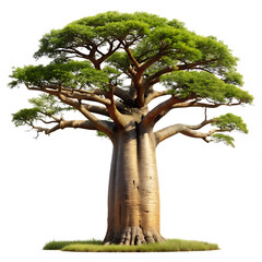 baobab tree on white background as transparent. png