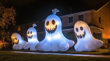 halloween inflatable ghost decorations for outdoor display