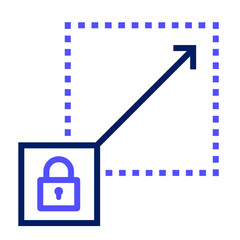 Poster - illustration of a icon security that scales