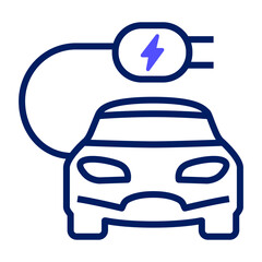 Poster - illustration of a icon plugin car