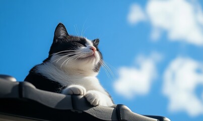 Black and white cat