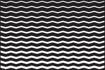 Wall Mural - regular black and white zigzag chevron pattern, seamless zig zag line texture abstract geometry back