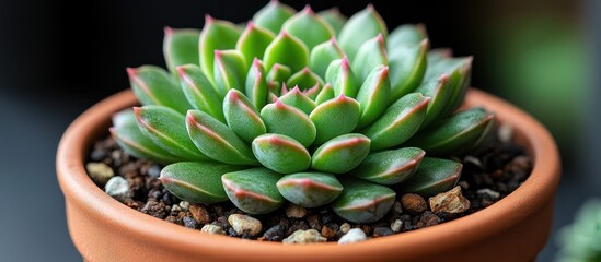 Sticker - Close-up of a Green Succulent Plant