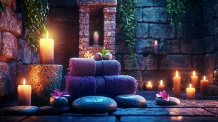 Soothing Candlelight Spa Atmosphere