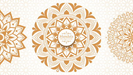 luxury mandala background with golden arabesque pattern arabic islamic east style, set of hand drawn