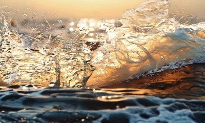 Wall Mural - banner drops of water on a transparent background