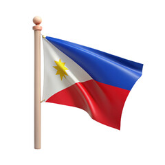 Wall Mural -  Philippines Flag   3d cartoon style illustration