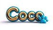 © Mana - Colorful Coco Logo with Gold and Turquoise Design