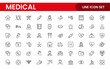 © artnazu - Set of Medical web icons in line style. Medicine and Health Care, RX. Medicine, check up, doctor, dentistry, pharmacy, lab, scientific discovery, collection.