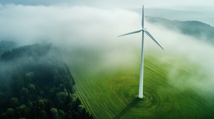 Wall Mural - wind and solar energy solutions for companies, a combined approach to maximizing green energy potent