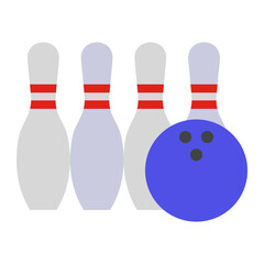 Canvas Print - Bowling Icon