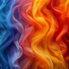 Poster - Abstract Colorful Fabric Waves Texture Background