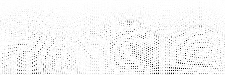 wave 3d. wave of particles. futuristic point wave. design for poster. technology vector background. 