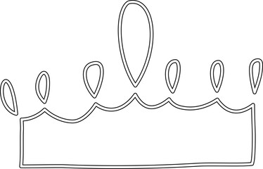 Wall Mural - Crown king drawing. Accessories linear element