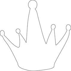 Wall Mural - Crown king drawing. Accessories linear element