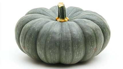 Poster - Organic Green Pumpkin Isolated on White Background