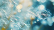 © Vector point - Delicate dandelion seeds with morning dew drops in soft focus, Luxurious flower background design, Dandelion Seeds in Flight: Soft and Dreamy Nature Banner.
