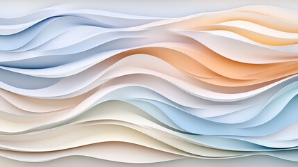 Wall Mural - Serene Pastel Color Composition with Soft Waves of Calmness