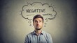© ole - Man Contemplating Negative Thoughts in a Thought Bubble