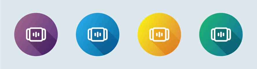 Episode line icon in flat design style. Series signs vector illustration.