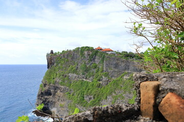 the landscape around the Uluwatu Temple, Bali in Indonesia