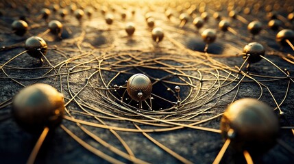 Fototapete - Exploring the Intricacies of Atomic Structures and Energy Dynamics in Modern Physics